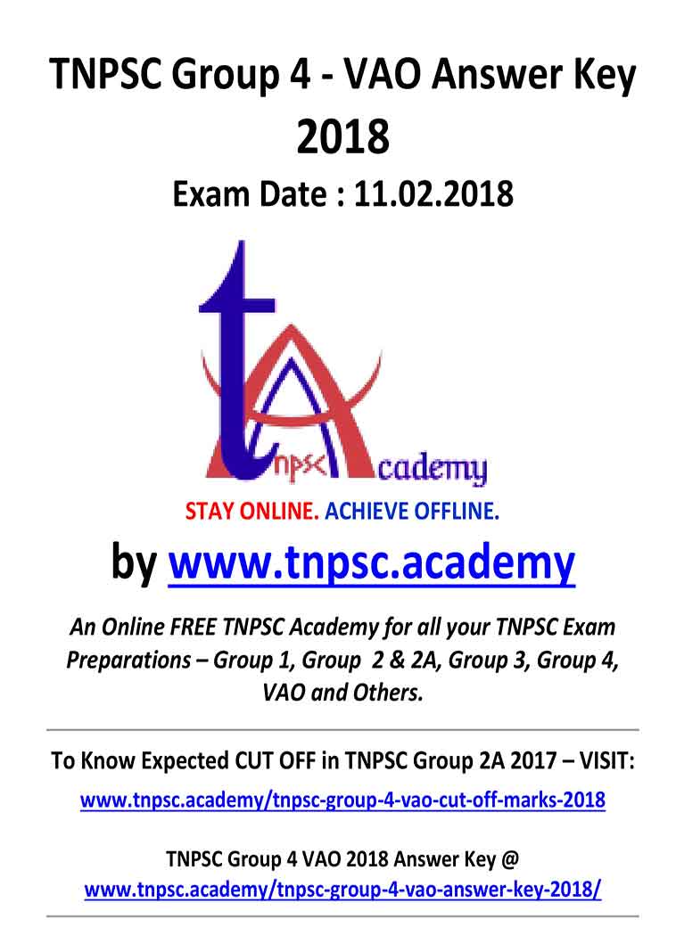 Group 4 VAO Answer Key 2018